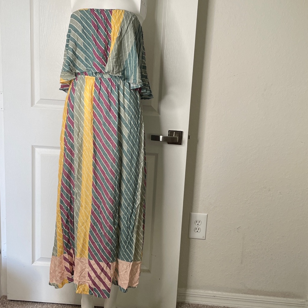 O'Neill Strapless Striped Maxi Dress Pacsun